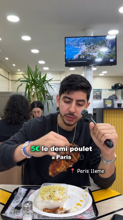 9€ poulet entier à Paris🇫🇷!😋La FIN est magique 😂🥰 et aller la supporter 🇹🇳