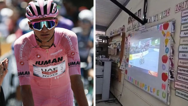 Maestra en Aguascalientes se vuelve viral por dar lección a su salón con Isaac del Toro en el Giro de Italia