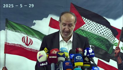 النائب الدكتور ابراهيم الموسوي، ممثل حزب الله في فعالية التجمع العالمي لدعم خيار المقاومة