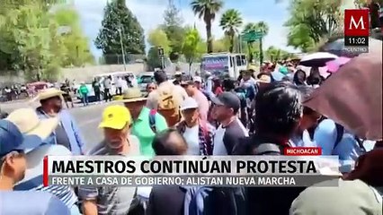 Por noveno día, CNTE protesta en Morelia; marchan al Centro Histórico