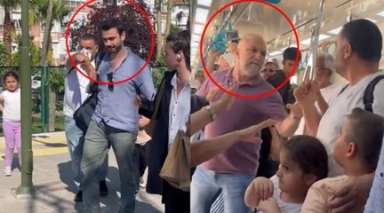Marmaray'da dehşet dolu anlar: Çocuklarının yanında darbedildi