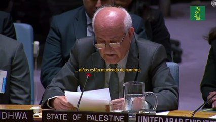 Diplomático palestino rompe a llorar ante Consejo de Seguridad de la ONU