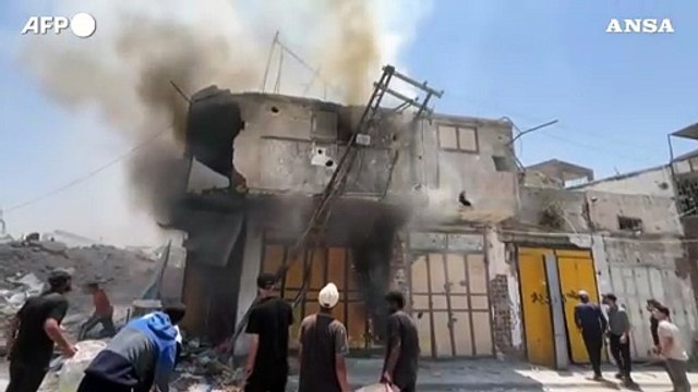 Gaza City, le immagini poco dopo un attacco israeliano
