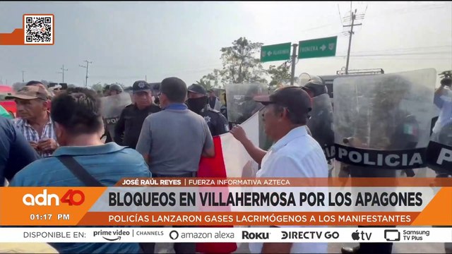 Continúan los bloqueos en Villahermosa por los apagones de energía que sufren desde hace años