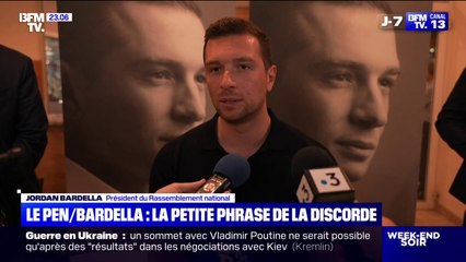 "Ce n'est pas une bataille, nous travaillons main dans la main", déclare Jordan Bardella (RN) après la mise au point de Marine Le Pen