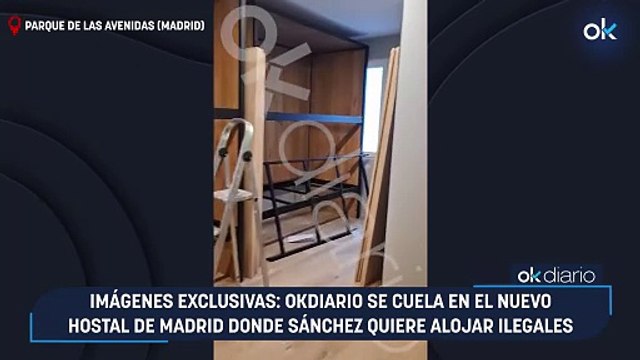 Imágenes exclusivas: OKDIARIO se cuela en el nuevo hostal de Madrid donde Sánchez quiere alojar ilegales