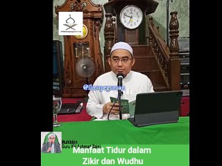 Manfaat Tidur dalam Zikir dan Wudhu