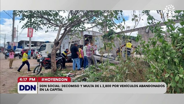Decomiso y multa de L 2,800 por vehiculos abandonados en la capital