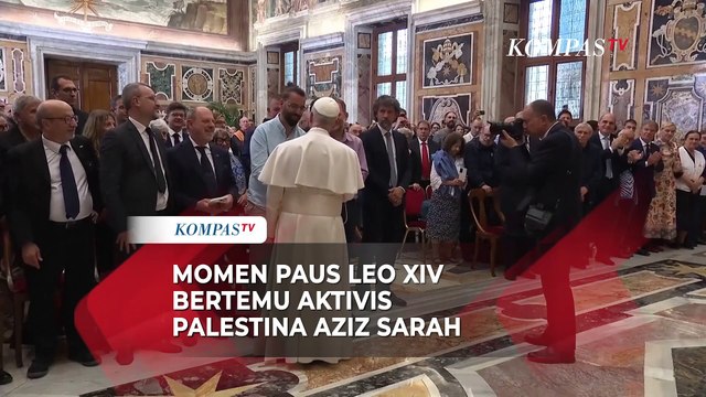 Momen Paus Leo XIV Bertemu Aktivis Palestina Aziz Sarah di Vatikan