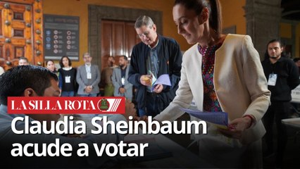 Claudia Sheinbaum vota en elecciones judiciales