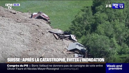 Suisse: après l'éboulement, les autorités veulent éviter de potentielles inondations