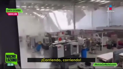 Se desplomó el techo de una empresa por las lluvias en Nuevo León