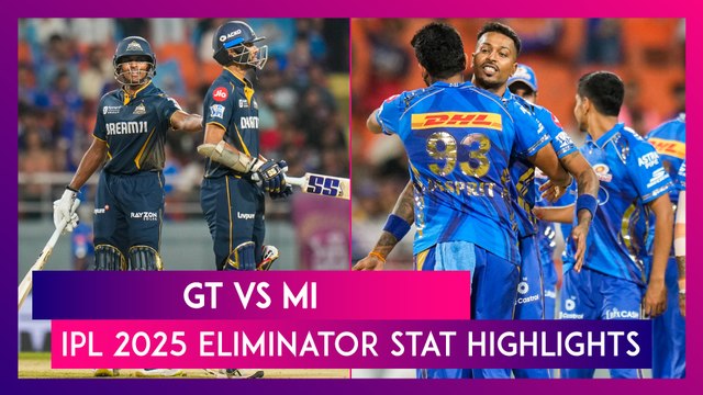 GT vs MI IPL 2025 Eliminator Stat Highlights: Mumbai Indians Enter Qualifier 2
