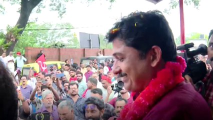 നിലമ്പൂരിൽ രാഷ്ട്രീയപോരാട്ടം:  പ്രവർത്തകരെ ആവേശത്തിലാക്കി എം സ്വരാജ്