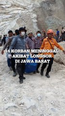 Tanah Longsor Galian C di Cirebon, Jawa Barat.