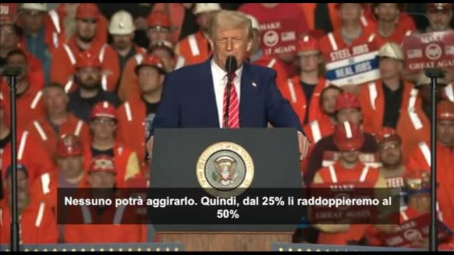 Usa, Trump annuncia che porterà i dazi sull'acciaio al 50%