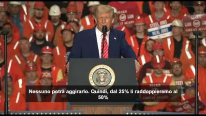 Usa, Trump annuncia che porterà i dazi sull'acciaio al 50%