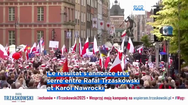 Les candidats à la présidence polonaise Trzaskowski et Nawrocki tiennent leurs derniers meetings de campagne