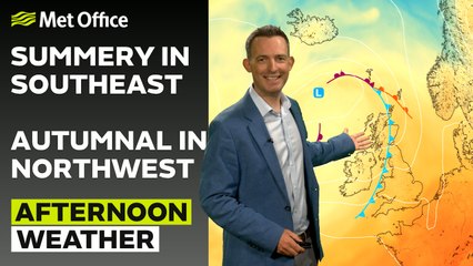 Met Office Afternoon Weather Forecast 31/05/2025 - Rain in the north