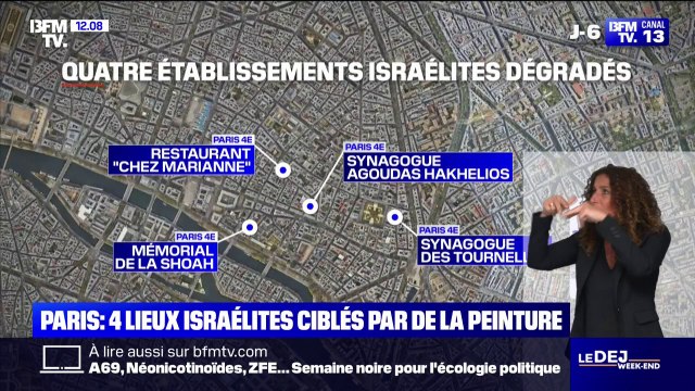 À Paris, quatre établissements israélites, dont le mémorial de la Shoah, ciblés par des jets de peinture