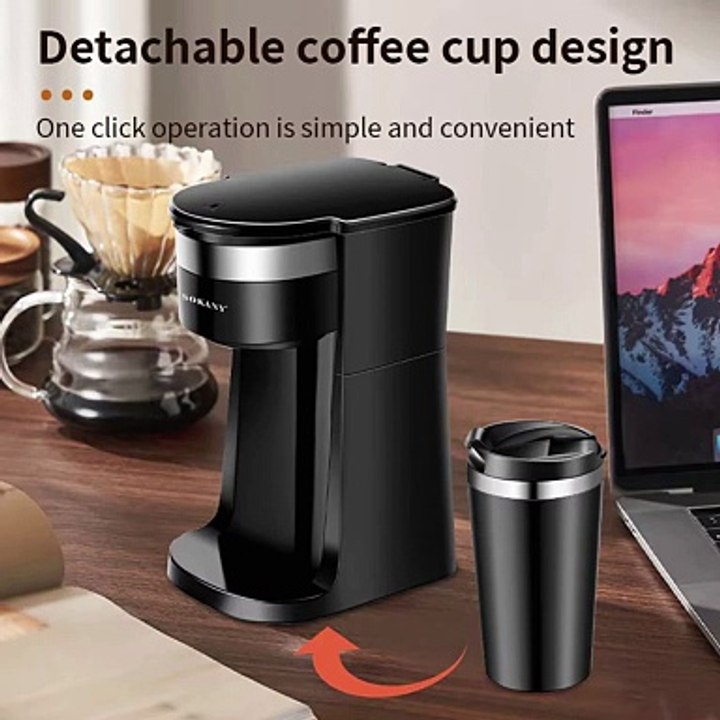Electric Coffee Maker Tea Brewing Coffee Home Office 1 Cup Coffee Maker Security System with Simple Operation