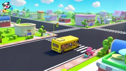 The Wheels on the Bus (Dinosaur Version) _ Dino Bus Song _ Nursery Rhymes _ Kids Songs _ BabyBus(1080P_HD)