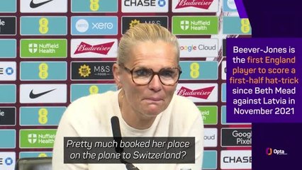 Wiegman delighted with 'relaxed' Beever-Jones after hat-trick