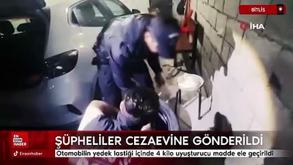 Bitlis'te otomobilin yedek lastiği içinde 4 kilo uyuşturucu madde ele geçirildi