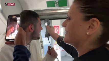 PSG-Inter : un avion en direction de Munich chante le football parisien