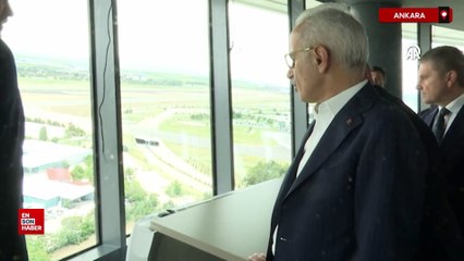 Bakan Uraloğlu, Esenboğa Havalimanı'ndaki yeni hava trafik kontrol kulesini inceledi