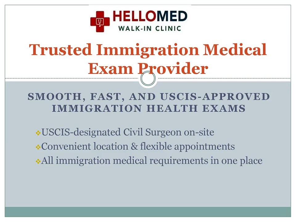 Trusted Immigration Medical Exam Provider