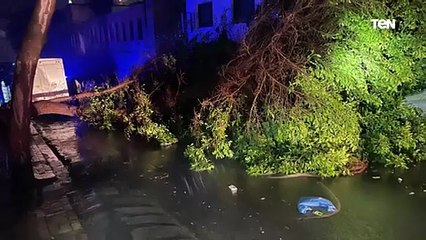 مواصلة العمل على ازالة تداعيات الطقس السيء الذى تعرضت له الاسكندرية واعادة سير الحركة المرورية