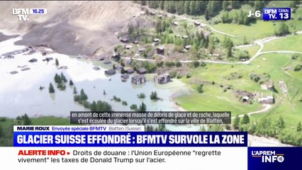 Le village de Blatten en Suisse a été détruit par l'éboulement d'un glacier: BFMTV a pu survoler la zone