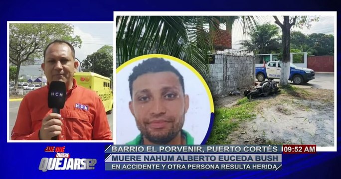 ¡Fatal! Un muerto y un herido tras brutal choque de moto con muro en Puerto Cortés