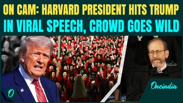 Harvard President Roasts Trump in Graduation Speech After Trump's BIG Attack on Foreign Students