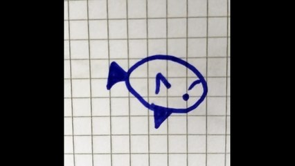 Pesce blu disegno
