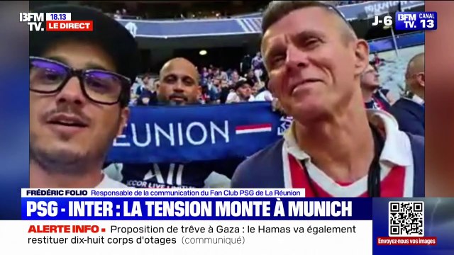 PSG-Inter: On a fait plus de dix heures de voiture pour arriver à Munich , indique Frédéric Folio, responsable de la communication du Fan Club PSG de La Réunion