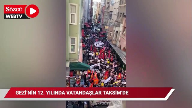 Gezi'nin 12. yılında yüzlerce vatandaş Taksim'de