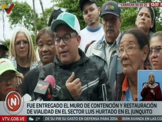 Más de mil familias son favorecidas con la recuperación de muro de contención en El Junquito