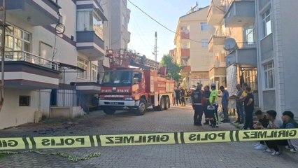 Apartmanda yangın paniği