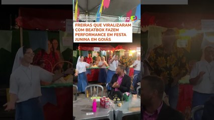 Freiras que viralizaram com beatbox fazem performance em festa junina em Goiás #shorts