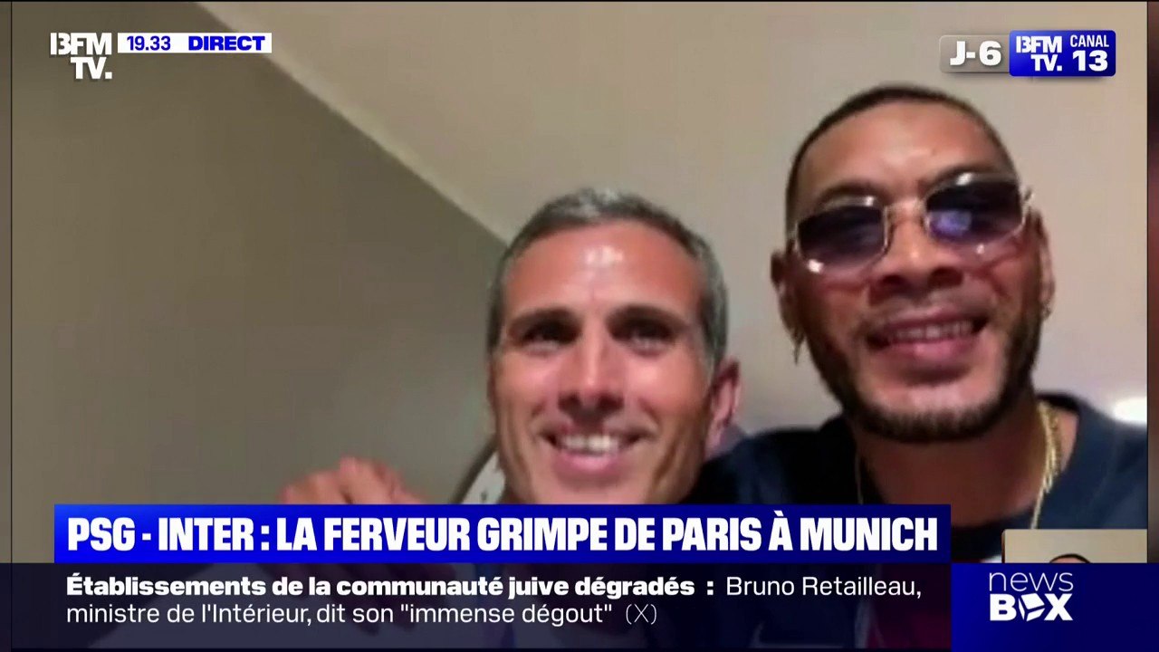"On est ultra optimiste": Guillaume Hoarau et Pedro Pauleta, anciens joueurs du PSG, sont à Munich pour le match de ce soir entre le PSG et l'Inter Milan