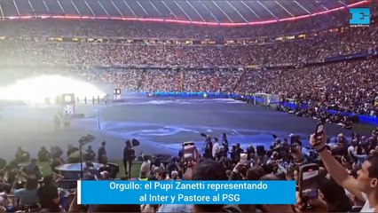 El Pupi Zanetti representando al Inter Y el Flaco Pastore al PSG