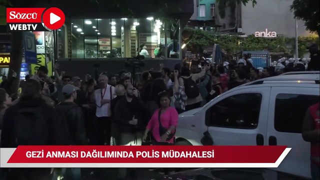 Gezi anması dağılımında polis müdahalesi: Çok sayıda kişi gözaltın alındı