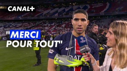 La réaction d'Achraf Hakimi après la victoire en finale - Ligue des champions 2024-25