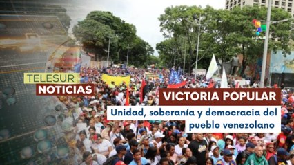 Venezuela celebra con una multitudinaria marcha la victoria popular