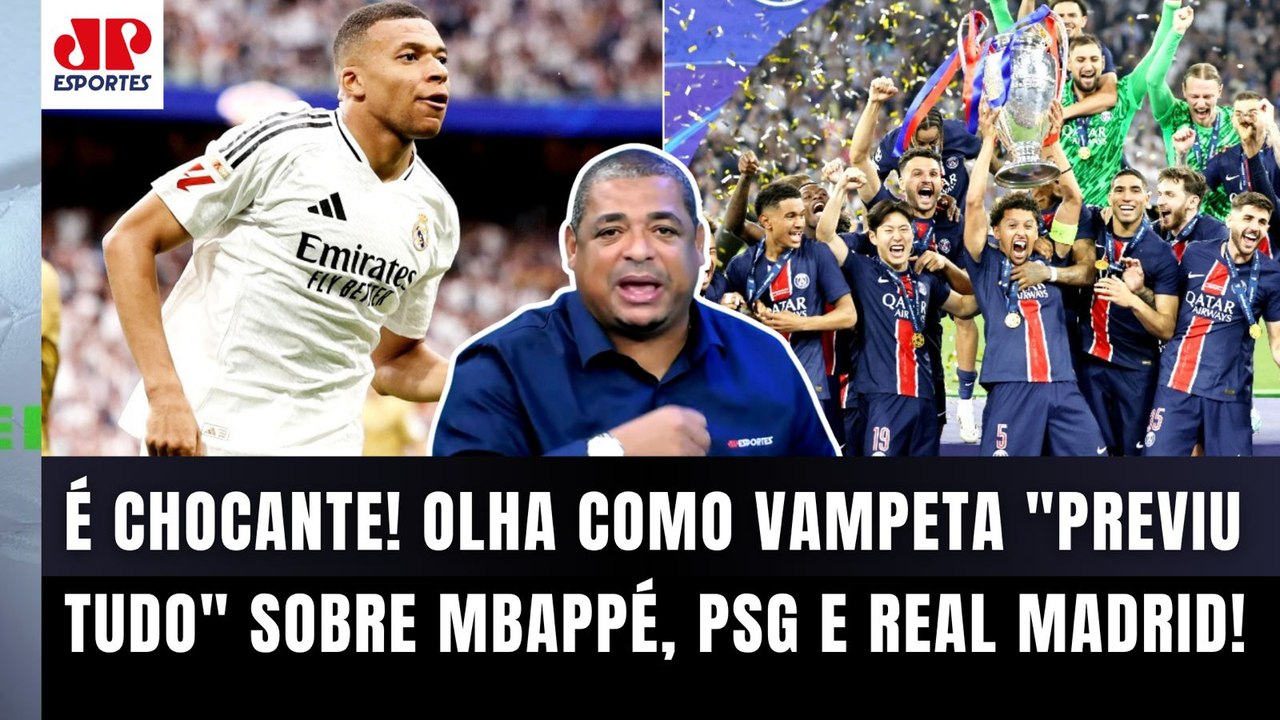 "O MBAPPÉ FOI UM BURRO! UM ASNO!" OLHA o que Vampeta FALOU quando astro SAIU do PSG pro Real Madrid!