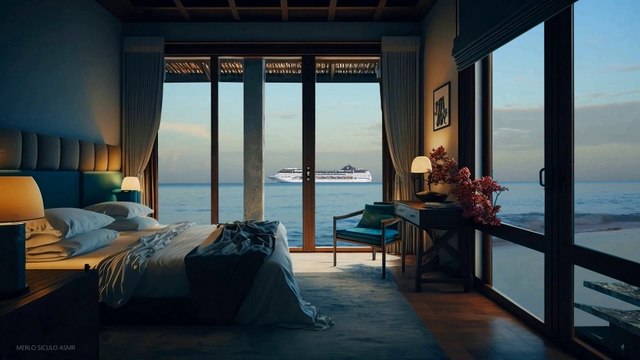 Relaxing Bedroom: Immersed in the sounds of the sea