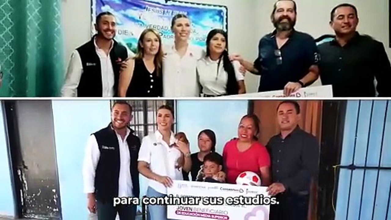 Gobernadora Marina del Pilar otorga becas y apoyos económicos a estudiantes y emprendedores de San Felipe