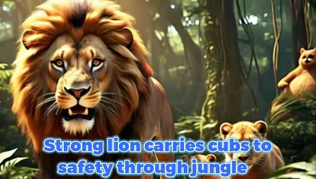orange fat cat Rescue a lion